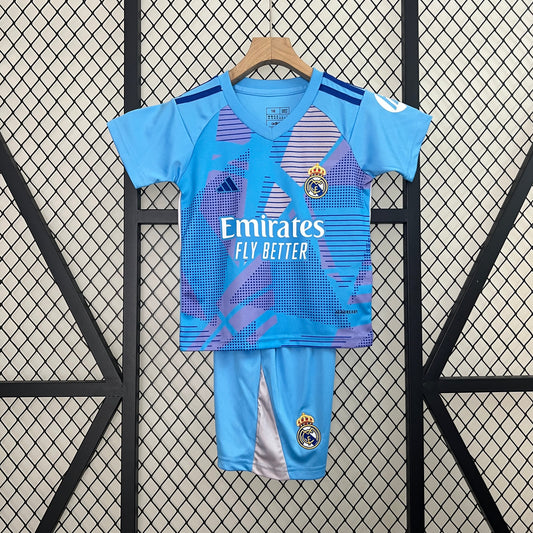 Kids kit Real Madrid goalkeeper blue 24/25