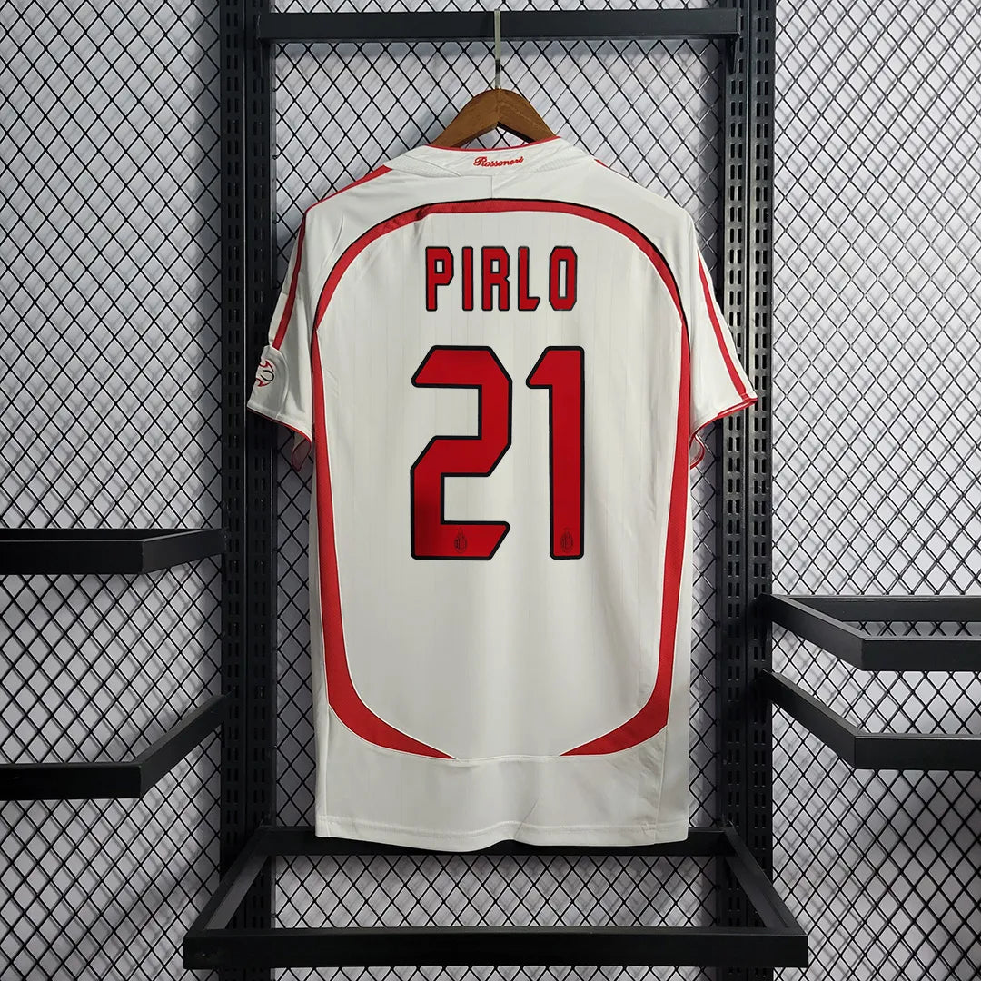 AC Milan Ronaldo #99 Kakà #22 Maldini #3 Pirlo #21 UCL Final Retro Jersey Away Replica 200607