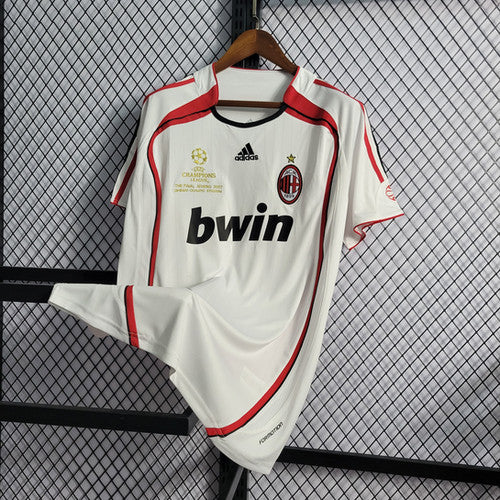 AC Milan Ronaldo #99 Kakà #22 Maldini #3 Pirlo #21 UCL Final Retro Jersey Away Replica 200607