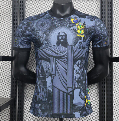 Brazil Black Grey Jesus T-shirt